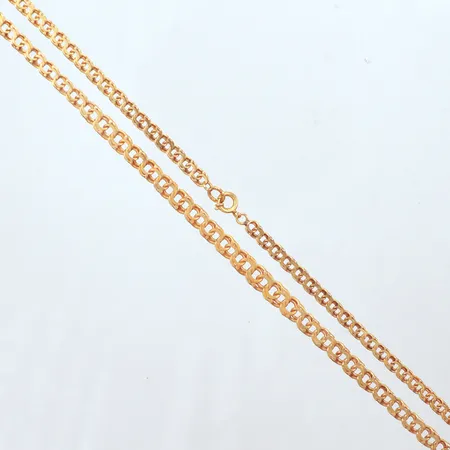 Collier doserat Bismarck, längd 46,5cm, bredd 4,0mm-5,9mm, Bg:S Guld Bernt Gottschalk, 18K  Vikt: 13,9 g