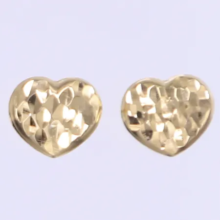 Ett par örhängen hjärtan, Ø8mm, 18K Vikt: 0,7 g