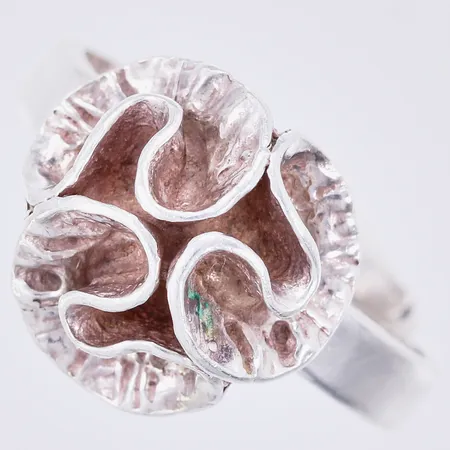Ring, stl: 16¾, Mema Guld & Silver Ab 1977, bredd: ca 2mm, silver 925/1000 Vikt: 4,8 g