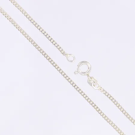 Halskedja pansar, 37,5cm, bredd 2mm, silver 925/1000 Vikt: 3 g