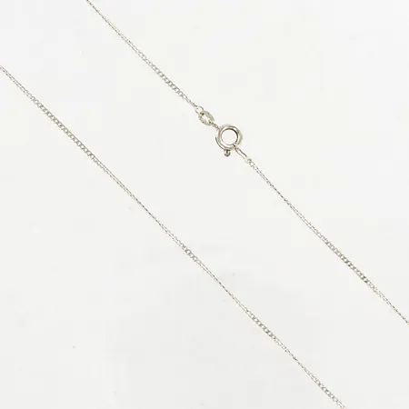 Kedja, Pansar, 48,5cm, bredd 1,5mm, skevheter på länk och ögla, silver 835/1000.  Vikt: 2 g