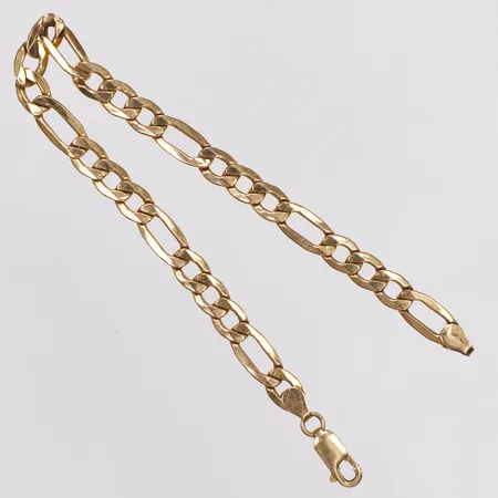 Armband, Figaro, längd 18,5cm, bredd 8mm, bucklig,  18K  Vikt: 4,8 g