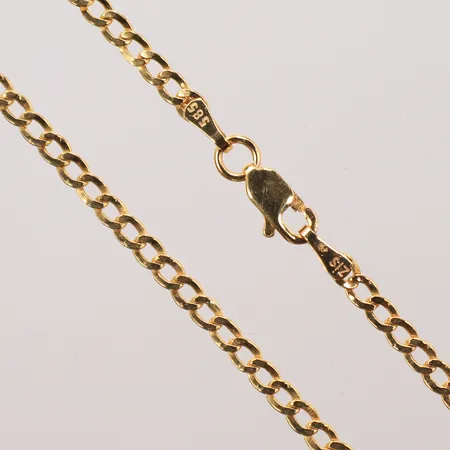 Halskedja Pansar, längd ca 50cm, bredd 2mm, 14K Vikt: 2,8 g