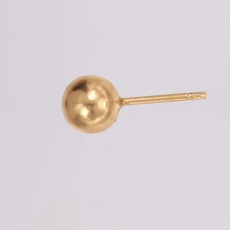 Örhänge, ett enstaka, Ø6mm, stift, saknar snurrebuss, 18K Vikt: 0,3 g