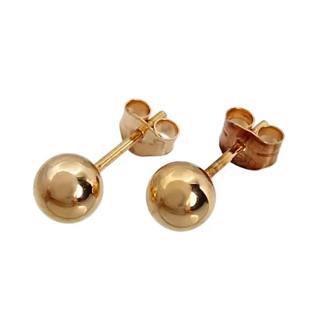 Örhängen Klot, 18K guld, diameter 5 mm Vikt: 0,6 g