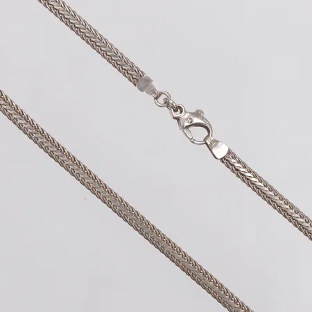 Kedja, halvstelt, längd 42cm, bredd 4mm, 925/1000 silver Vikt: 11,9 g
