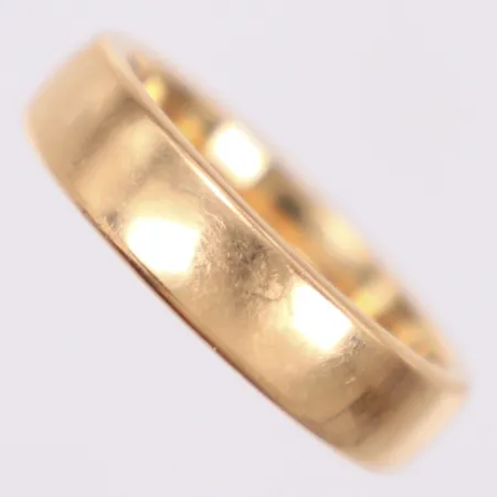 Ring, slät, Schalin, stl 17¼, bredd 5mm, 18K Vikt: 7,7 g