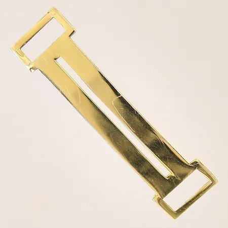 Guldföremål, 40x10mm, ostämplat, 18K Vikt: 2 g