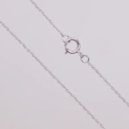 Kedja, Singapore, 42,5cm, bredd: 1mm, Vitguld, 18K Vikt: 0,8 g