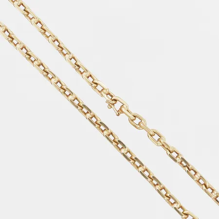 Kedja, Ankarlänk, längd: 46,5cm, bredd: 4mm, 18K guld. Vikt: 26,7 g