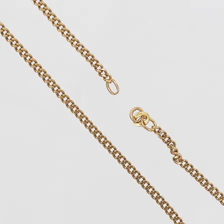 Kedja, Pansar, längd: 49 cm, bredd: 2,5 mm, saknar lås, 18K guld. Vikt: 10 g
