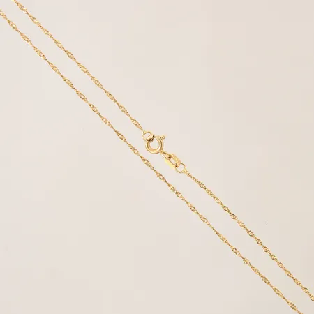 Kedja Singapore, längd 42,5cm, bredd 1,2mm, GHA, 18K Vikt: 1,2 g