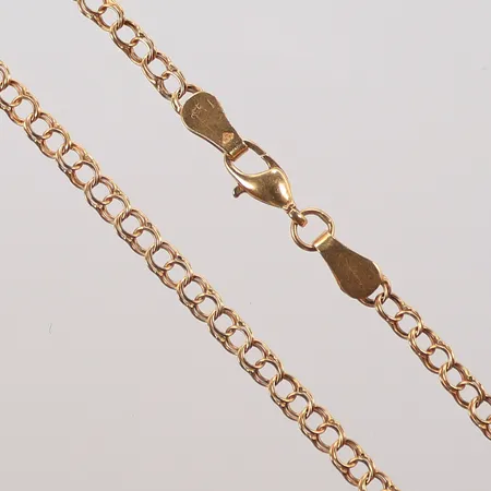 Halskedja Bismarck, längd 43cm, bredd 3mm, defekt länkdel, 18K Vikt: 6,5 g