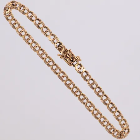 Armband Bismarck, längd 17,5cm, bredd 5mm, 18K Vikt: 5,3 g