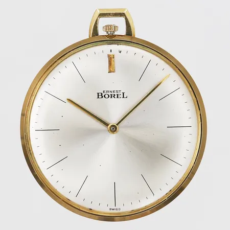 Frackur Ernest Borel, Ø 42mm, ref-nr: 329269S, s-nr: 937110, original etui, saknar glas, 18K guld. 