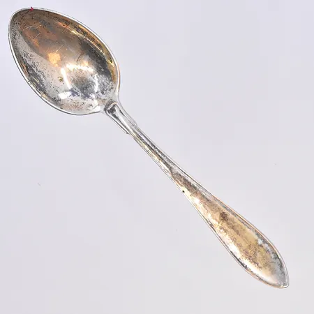 Sked, modell Svensk spetsig, längd 10,5 cm, silver 830/1000. Vikt: 12 g