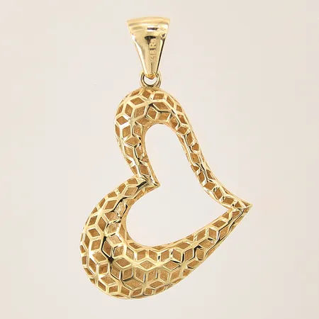 Hänge, hjärta, med genombruten dekor, 34x21mm, 18K Vikt: 2,7 g