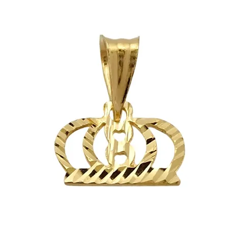 Hänge, 18K guld, mindre modell, längd inkl. ögla 10 mm, bredd 9 mm, fint skick Vikt: 0,2 g