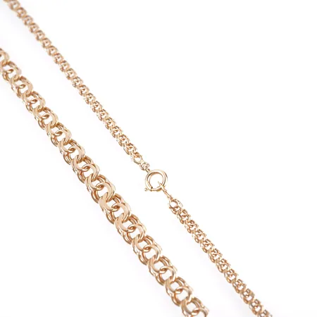 Collier, dosserad bismarck, 45cm, bredd 7mm, 18k Vikt: 18,1 g