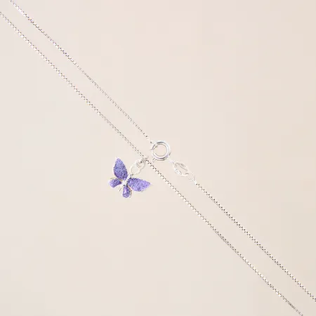 Kedja Venezia med en berlock, längd 35,5cm, bredd 0,8mm, GHA, silver 925/1000 Vikt: 2,1 g