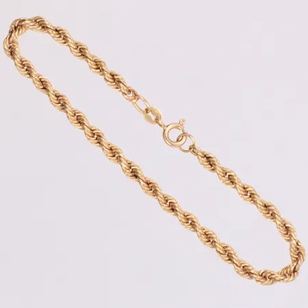 Armband, Cordell, längd 19cm, bredd 3,7mm, 14K  Vikt: 2,8 g