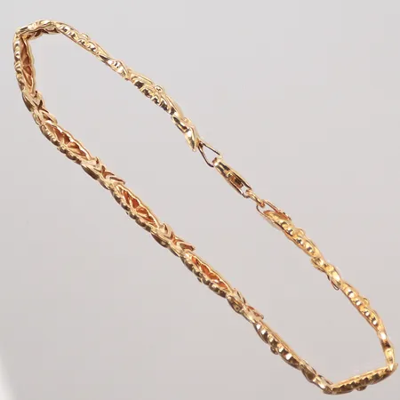 Armband 19cm, bredd 6 mm, 14K 4,7g Vikt: 4,7 g