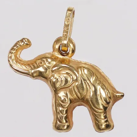 Hänge Elefant, längd ca 20mm inkl ögla, bredd 20mm, 18K Vikt: 1,7 g