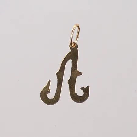 Hänge "A"  19mm inkl ögla, bredd 12mm, 14K 0,3g 