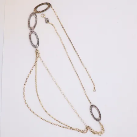 Collier, längd ca 81cm, Israel, bredd 17,8mm, 925/1000 silver Vikt: 30,9 g