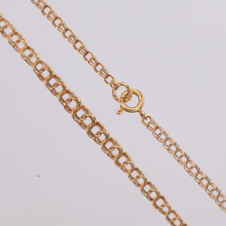 Collier, doserad Bismarck, 42cm, bredd: 3-4,3mm, brott i länken, 18K Vikt: 4,8 g