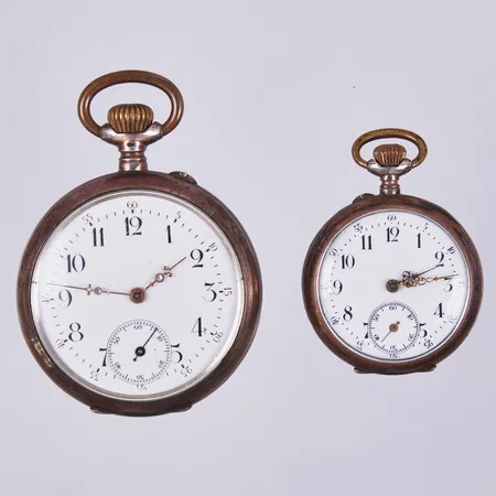 Fickur #99252, Ø 48mm, defekt, 1 mormorsur Ø 35mm, #117775, defekt, silver, bruttovikt: 115,9garm 