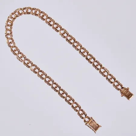 Armband Bismarck M.K:S Guldsmedsatelier Ab 1961, längd ca 20,5cm, bredd ca 5mm, 18K Vikt: 9,6 g