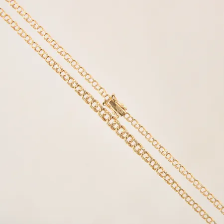 Collier doserad Bismarck, längd 46cm, bredd 2,8-4,7mm, GHA, 18K Vikt: 6,9 g