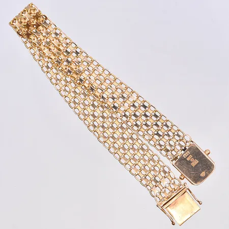 Armband X-länk, längd 21 cm, bredd 13 mm, 18K. Vikt: 25,4 g