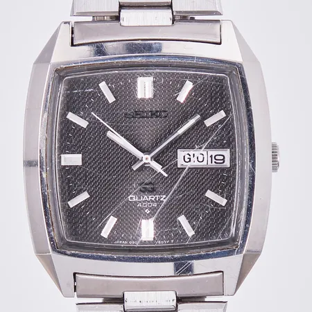 Herrur Seiko quartz, står stilla, i behov av batteribyte, repigt glas ##711840, Ø 36mm