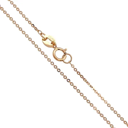 Halskedja Ankarlänk, 18K roséguld, längd 40,5 cm, bredd 1 mm, fint skick Vikt: 1 g