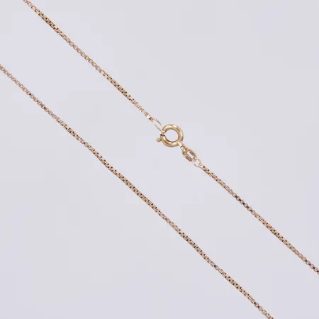 Halskedja Venezia, längd ca 45cm, bredd ca 1mm, förgyllt silver 830/1000 Vikt: 2,5 g