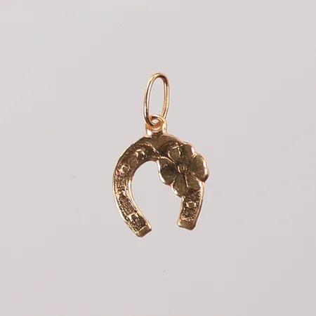 Hänge/berlock hästsko & fyrklöver, 10x10mm exkl ögla, 18K 0,3g Vikt: 0,3 g