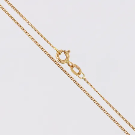Kedja pansar, ca 42,5cm, bredd 1mm, GHA. 18K Vikt: 1,7 g
