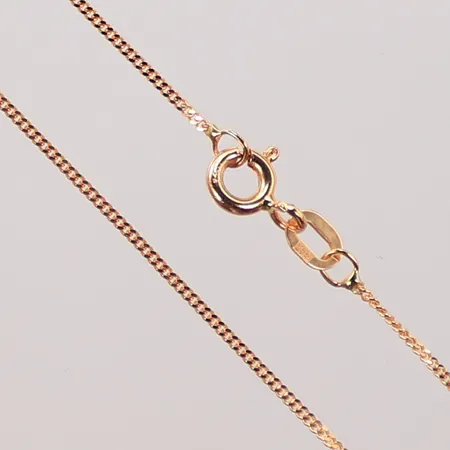 Halskedja pansar 38cm, bredd 1mm, 18K 1,6g Vikt: 1,6 g
