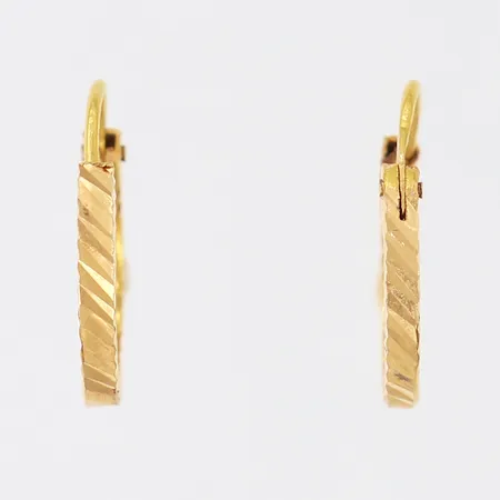 Ett par örhängen, creloer, Ø11mm, 18K.  Vikt: 1,5 g