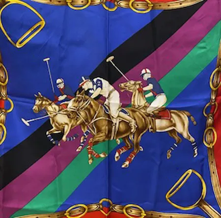 Scarf, Ralph Lauren, "Ralph Lauren 2008", siden, 90x90cm, fläckar.