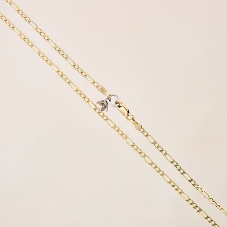 Kedja Figaro, längd 50,5cm, bredd 2,3mm, berlock ej i guld, 14K, bruttovikt 5,6 Vikt: 0 g
