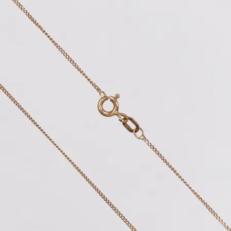 Kedja, Pansar, längd 49cm, bredd 1mm, 18K  Vikt: 1,7 g