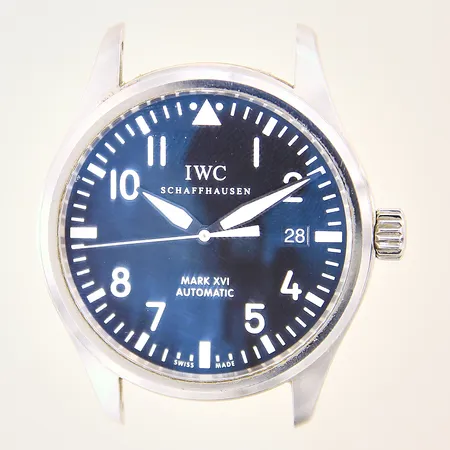 Herrur IWC Schaffhausen Mark XVI, stål, automat, Ø39mm, ref-nr: 3255, serie-nr: 3244937, boett-nr: 3244937, verk-nr: 2929323, datum, safirglas, saknar armband, inga tillbehör