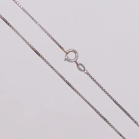 Kedja, venezia, 37cm, bredd: 1mm, vitguld, 18K Vikt: 2,8 g