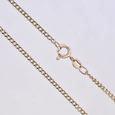 Kedja Pansar, längd 51,5 cm, bredd 2 mm, 14K. Vikt: 5,2 g