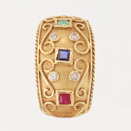 Guldskrot, udda, 14K.  Vikt: 3,8 g