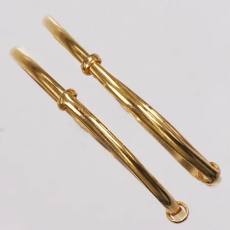 2 Barnarmringar, caØ40mm, bredd 2mm, skev skena, 22K Vikt: 7,9 g