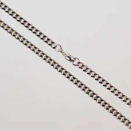Halskedja pansar vitguld, längd 50cm, bredd 3,5mm, lås 18K kedjan 14K, 16,4g Vikt: 16,4 g